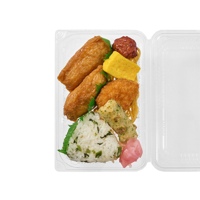 野沢菜おむすびと白ごまいなりセット