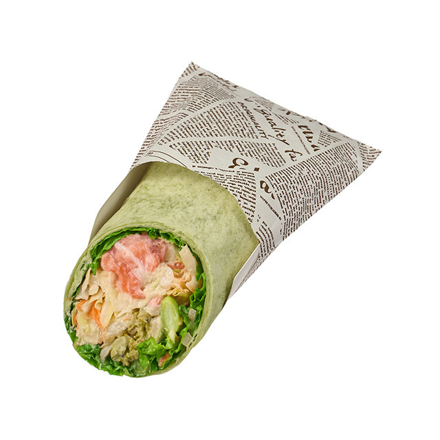 スモークサーモン＆根菜サラダのトルティーヤ