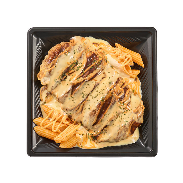 Wチーズソースのハンバーグ丼