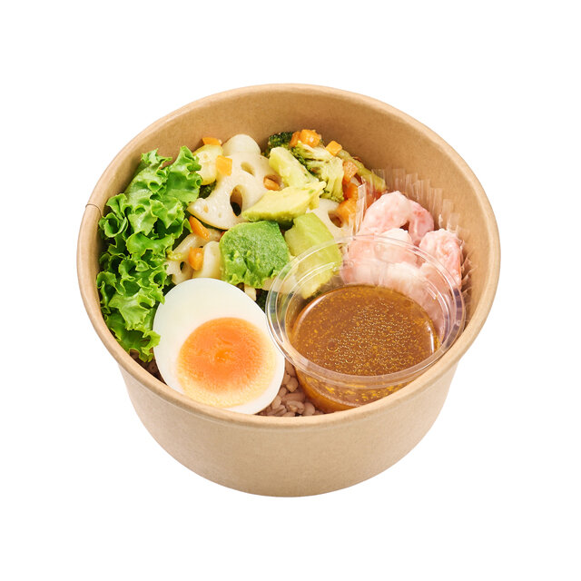 海老とアボカドのサラダボウル(ジンジャードレッシング)