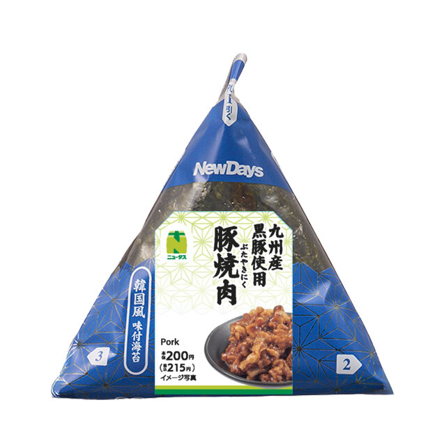 手巻韓国風味付海苔豚焼肉おにぎり(九州産黒豚使用) | NewDays