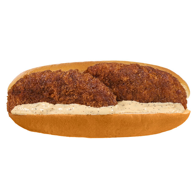 甘辛だれのメンチカツコッペ