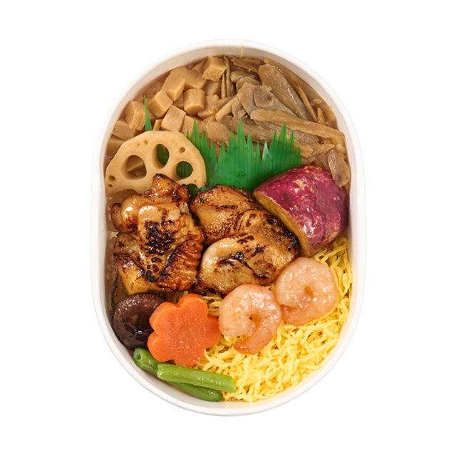 炙り鶏と海老の釜めし風わっぱ弁当