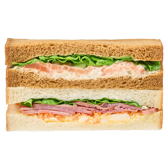 カフェサンド　サーモンクリームチーズ＆ショルダーベーコン