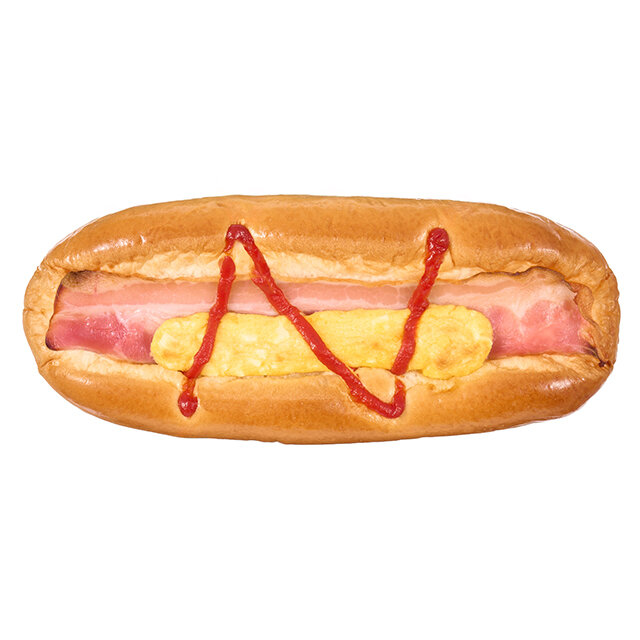 大きなベーコンたまごパン