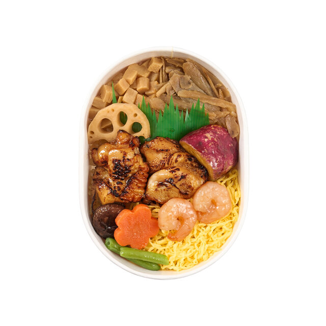炙り鶏と海老の釜めし風わっぱ弁当