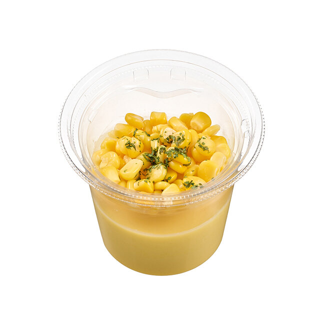 とうもろこしの冷たいクリームスープ