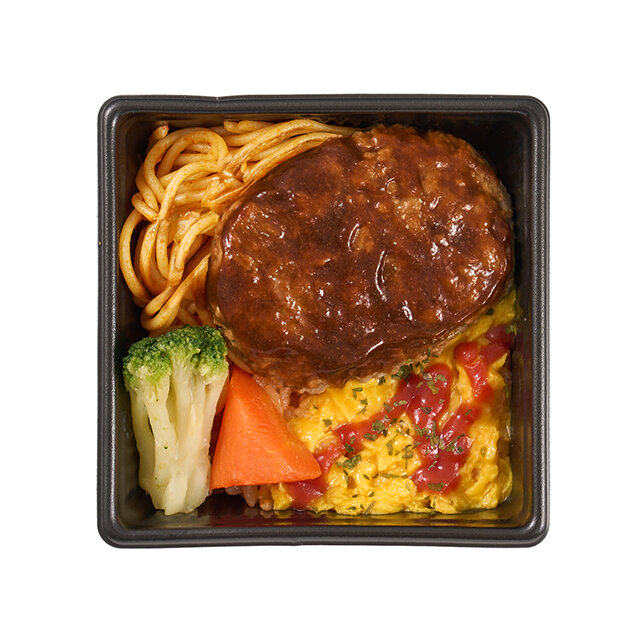 ミニハンバーグ＆とろたまオムライス弁当　