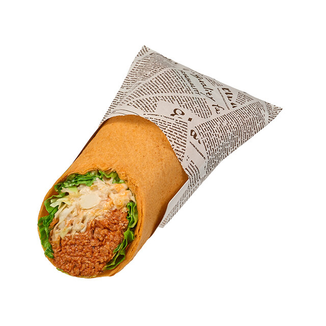 7種スパイスのタコスミート＆チーズサラダのトルティーヤ