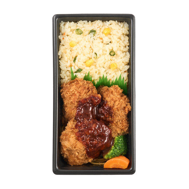 手仕込みチキンカツ＆ピラフ弁当（デミグラスソース）