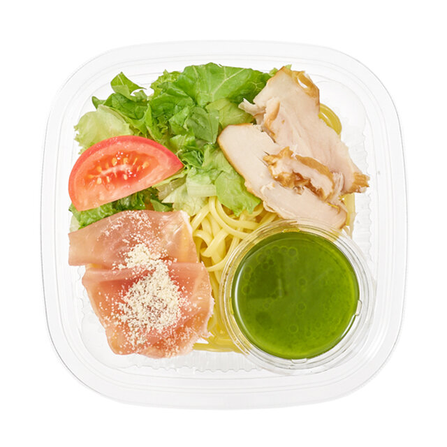 北海道産小麦使用　冷製生パスタ（バジルソース）