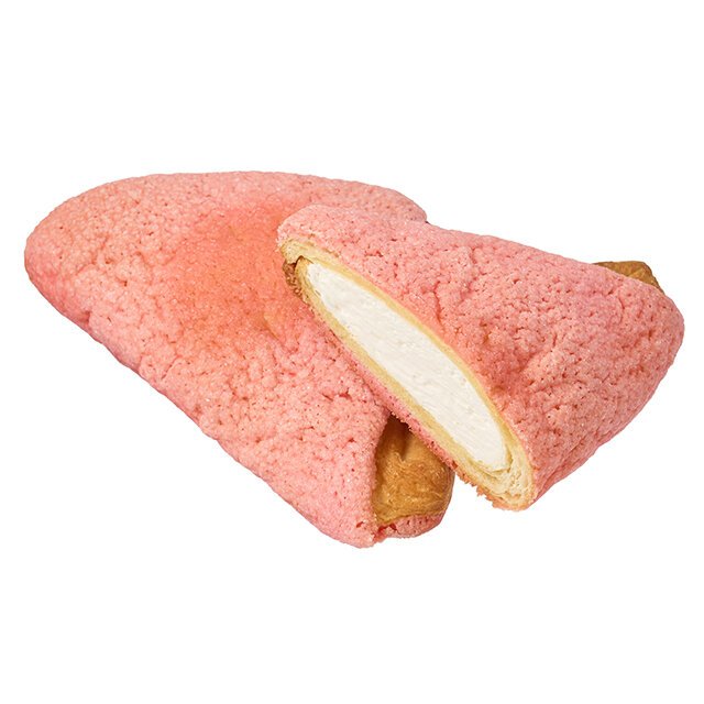 ミルクホイップビスケットデニッシュ（ストロベリー風味)