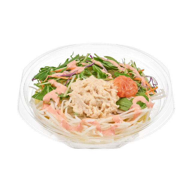 明太蒸し鶏のパスタサラダ