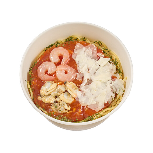 魚介とトマトの旨み！シーフードパスタ