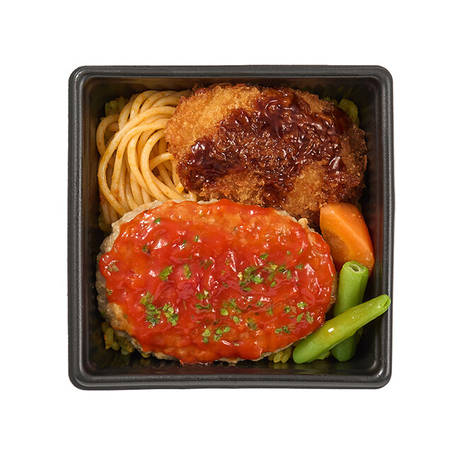 ミニチキンカツ＆ドライカレー弁当