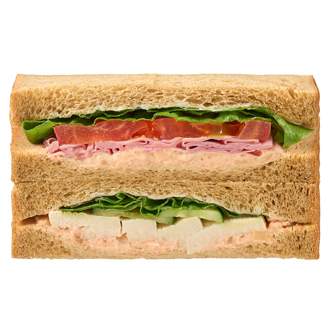 カフェサンド　低温調理チキン＆ハム(博多明太クリームチーズ)