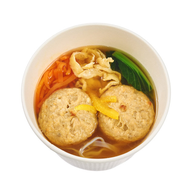 ゆず香る！鶏団子と春雨の生姜スープ