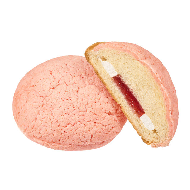 いちごメロンパン（いちごジャム＆ホイップ）