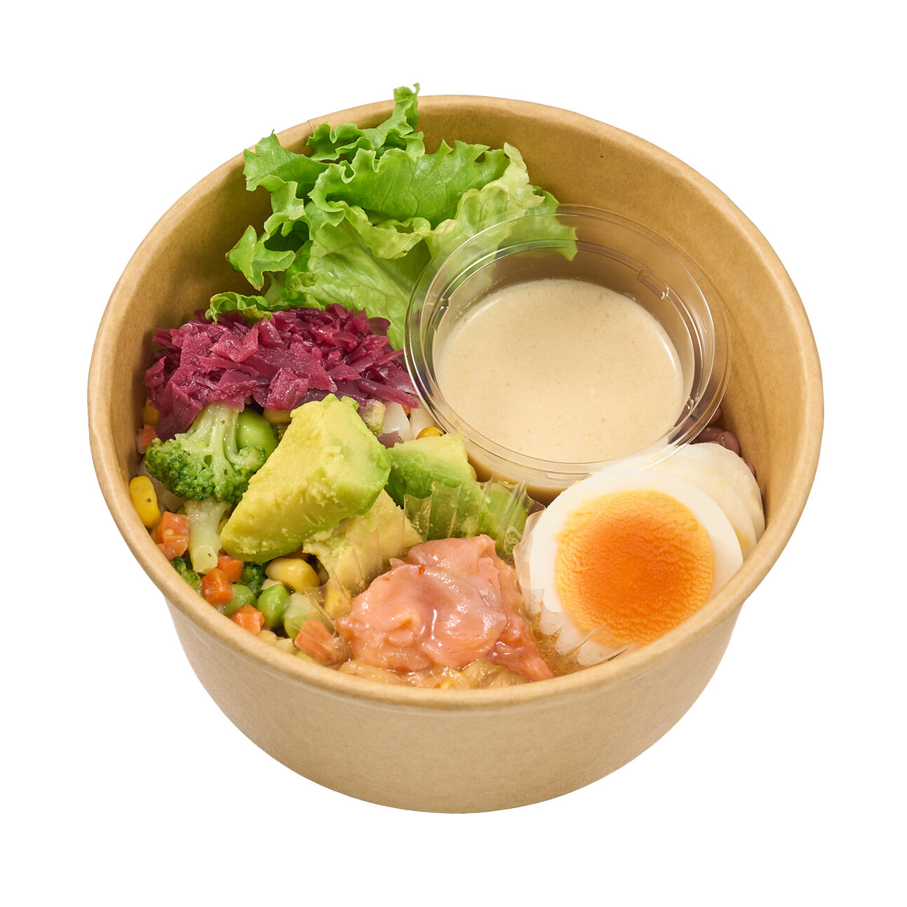スモークサーモンとアボカドのポキ丼風サラダボウル～レモンドレッシング～