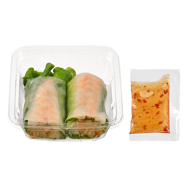 海老と蒸し鶏の生春巻き（スイートチリ）