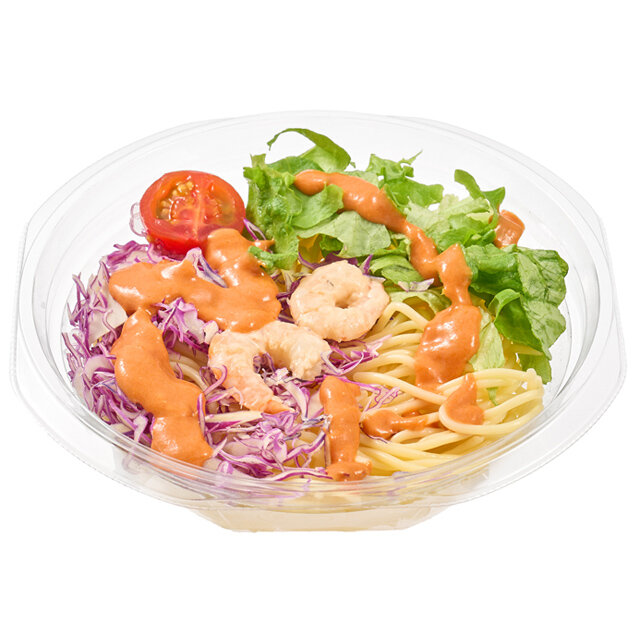 海老のトマトクリーム風パスタサラダ