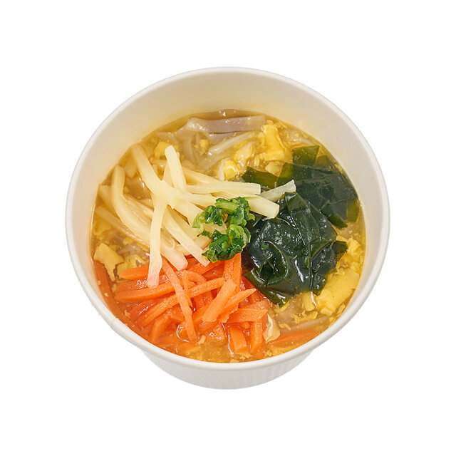 たけのこのかきたま春雨スープ