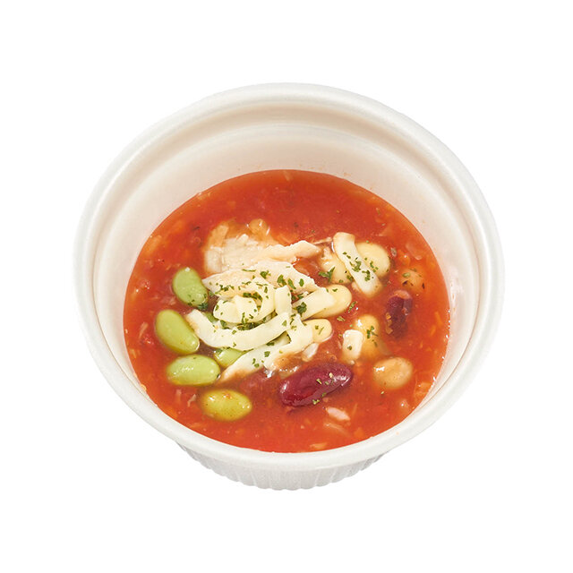 たんぱく質が摂れる蒸し鶏のトマトスープごはん