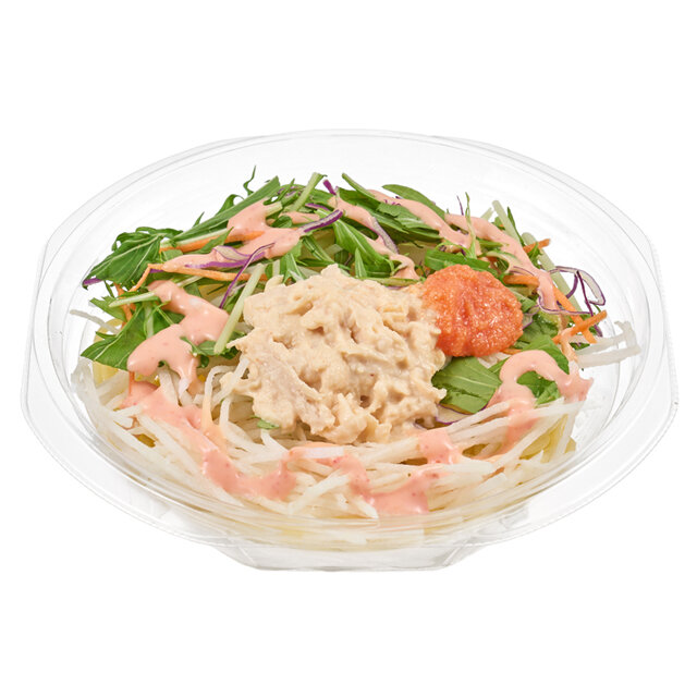 明太蒸し鶏のパスタサラダ