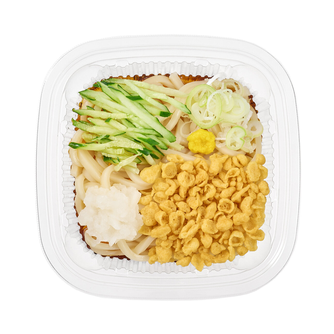 もっちり麺の冷したぬきうどん