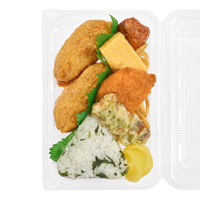 野沢菜おむすびと白ごまいなりセット