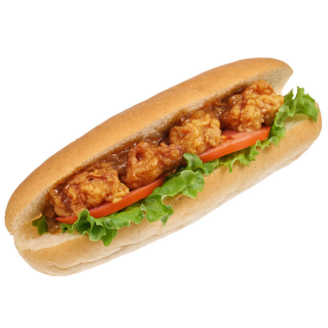 全粒粉入りロール　黒胡椒唐揚げ